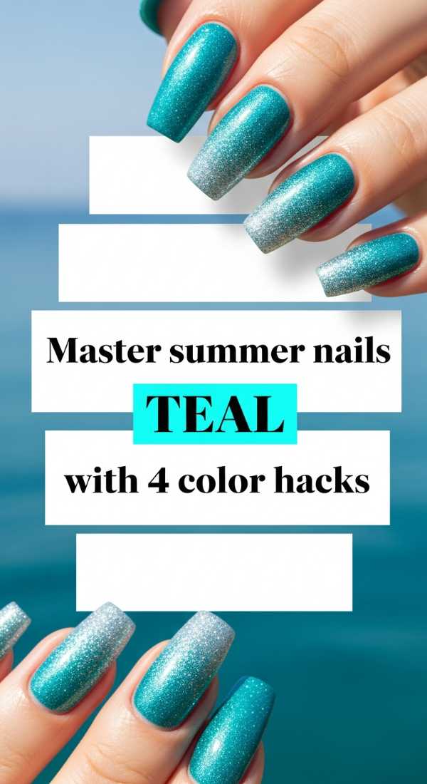 Master Summer Nails Teal With 4 Color Hacks 69e6624bc159c