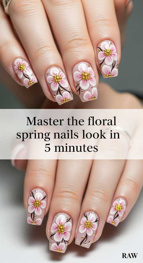 Master the Floral Spring Nails Look in 5 Minutes