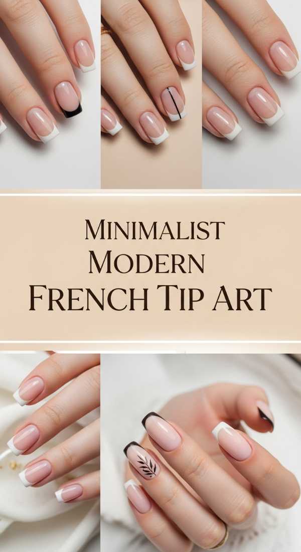 Minimalist Modern French Tip Art 69e350f76dd23