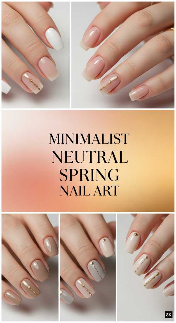 Minimalist Neutral Spring Nail Art 69e4e4af89f65