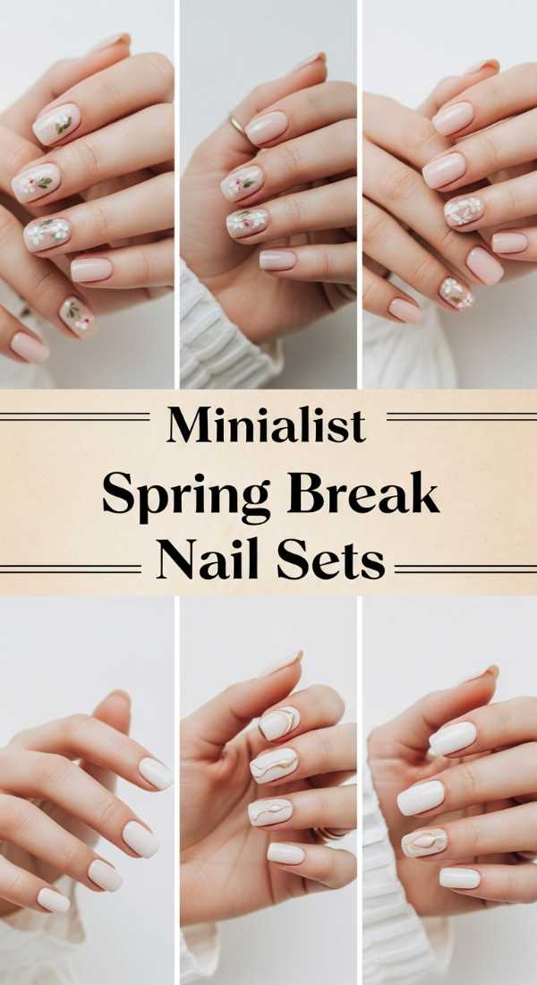 Minimalist Spring Break Nail Sets 69e4e4a2e2cab