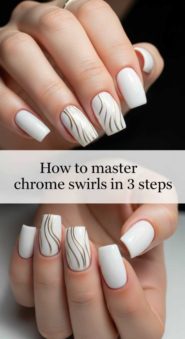 Minimalist White Gold Chrome Swirls 69eba3ba6fca5