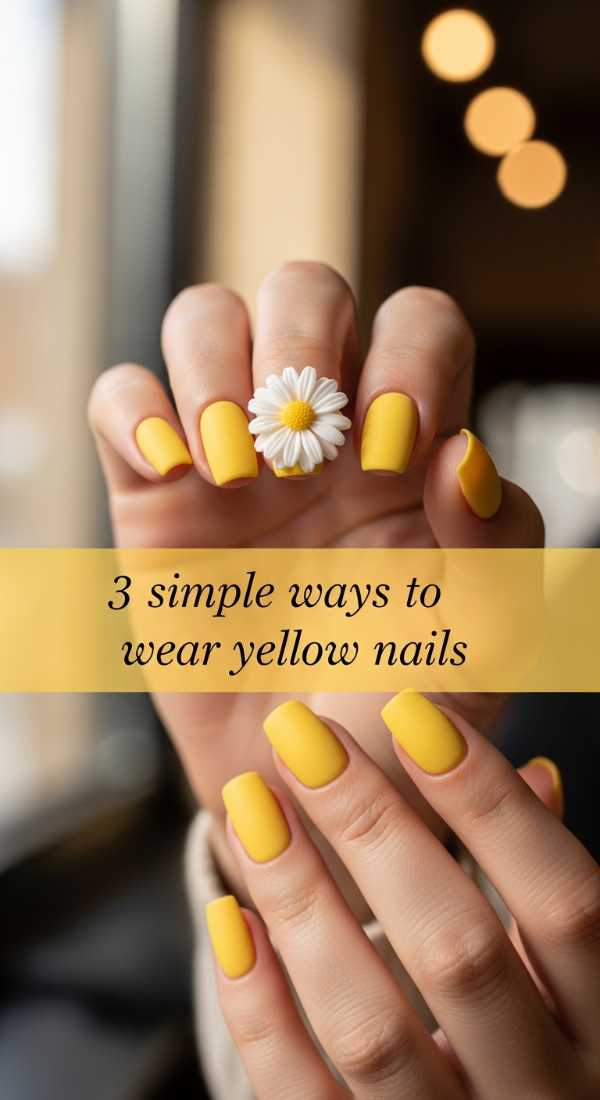 Minimalist Yellow Daisy Spring Tutorial 69e31eed93648
