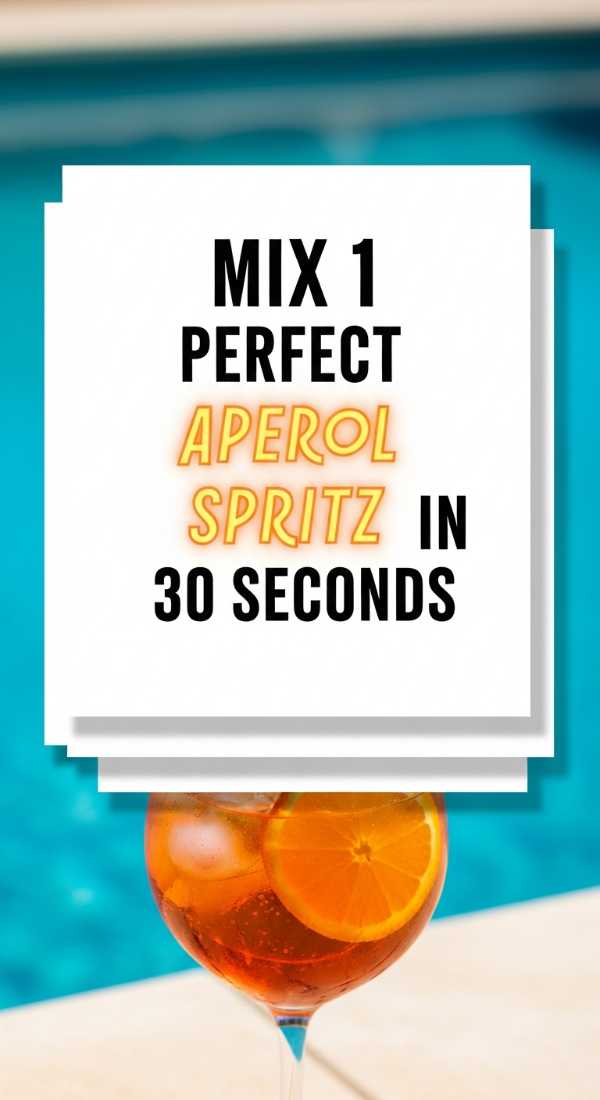 Mix 1 Perfect Aperol Spritz In 30 Seconds 69efae489acb0