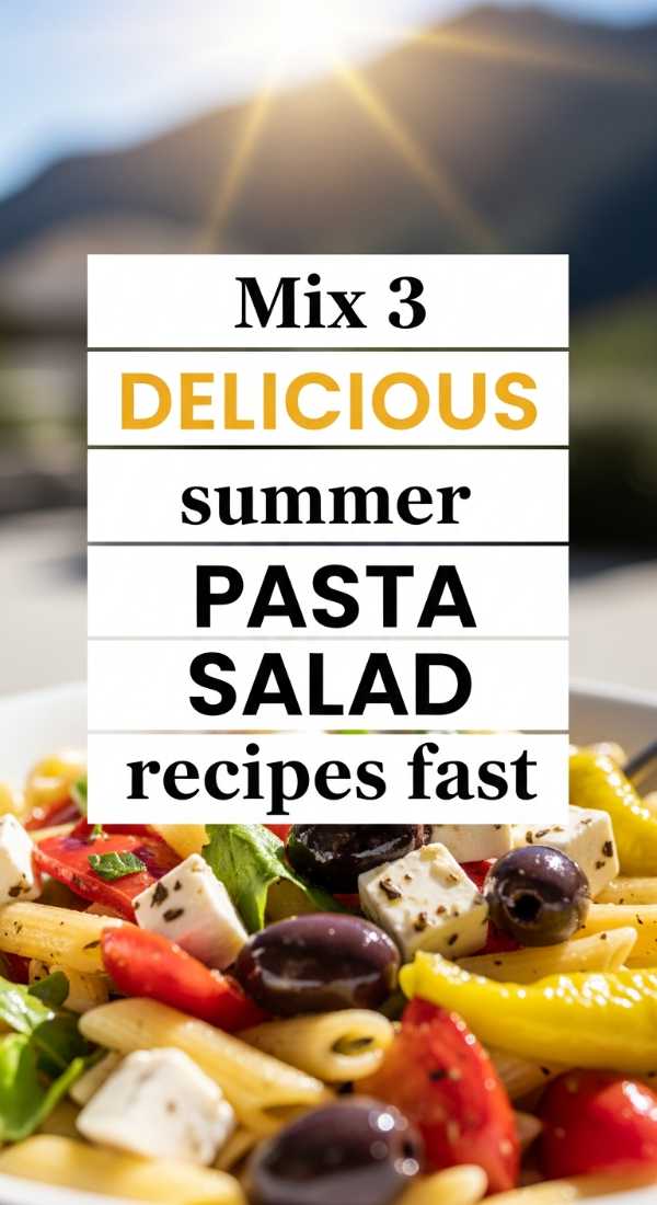 Mix 3 Delicious Summer Pasta Salad Recipes Fast 69e5d134b20e1