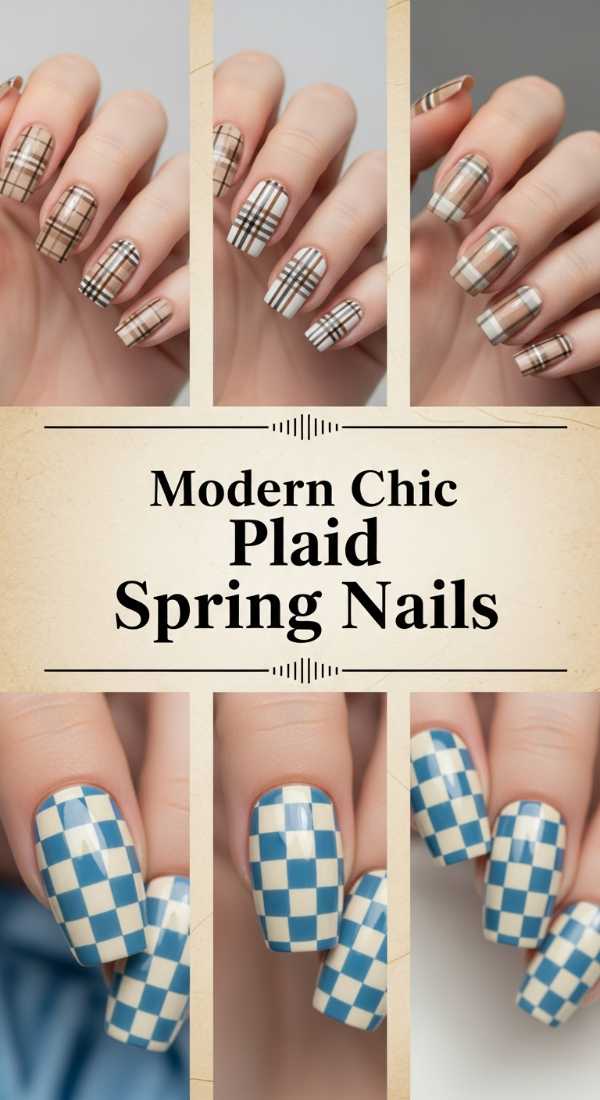 Modern Chic Plaid Spring Nails 69f24a7e1c5dc