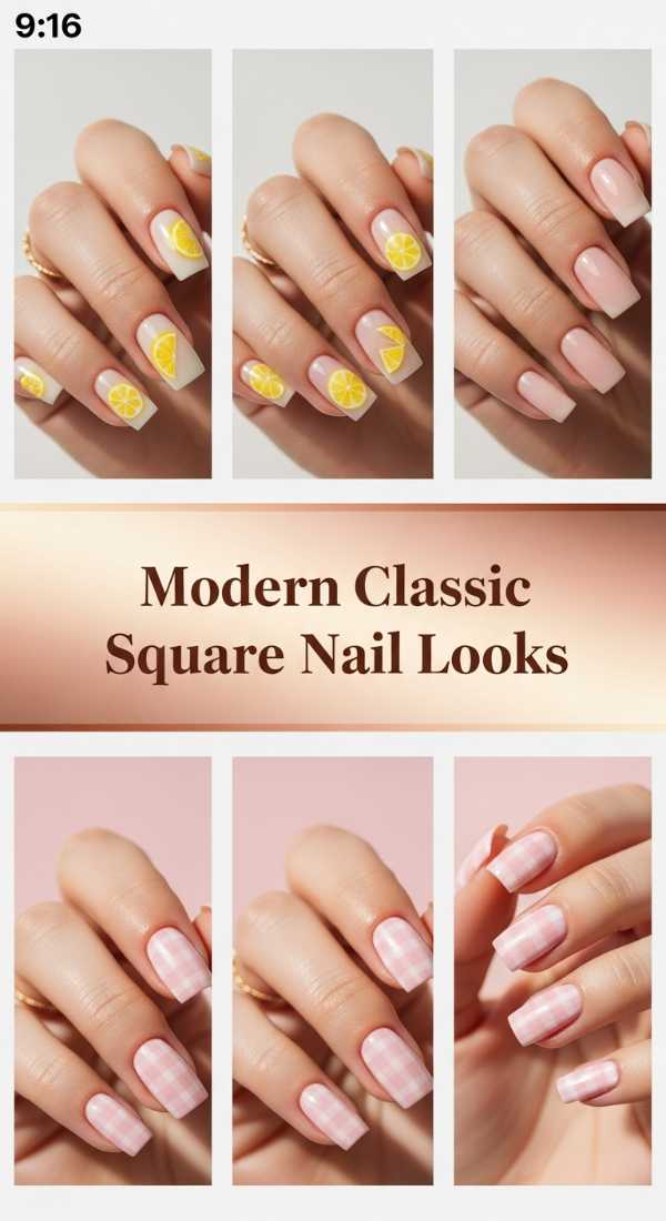 Modern Classic Square Nail Looks 69eb726404746