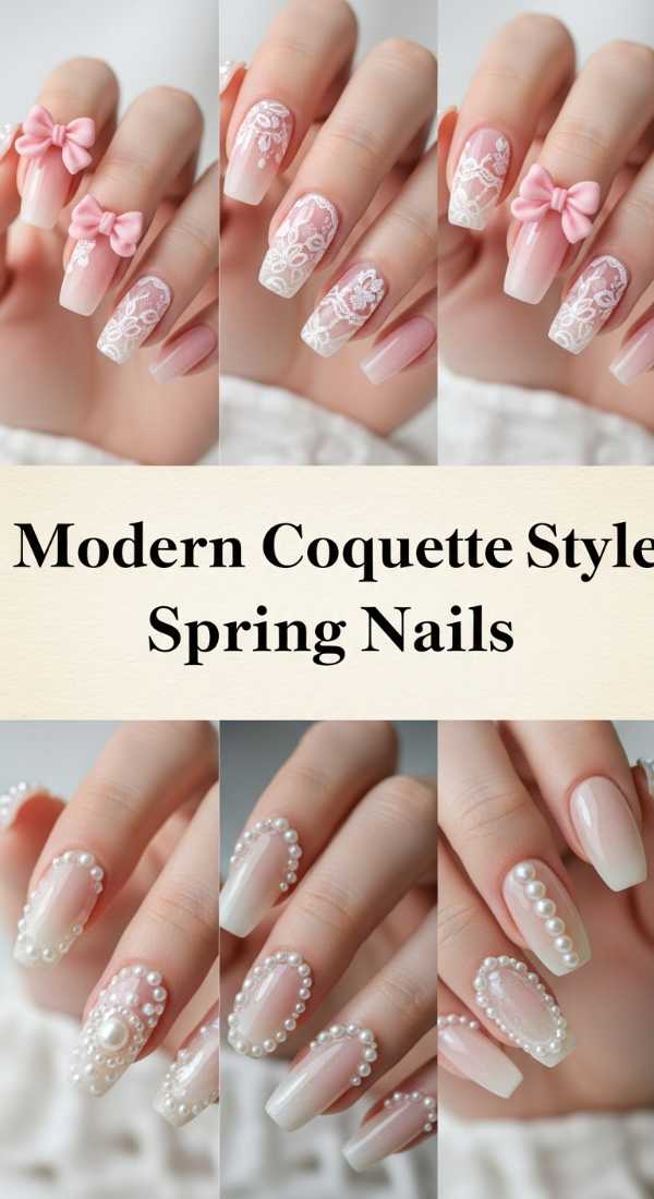 Modern Coquette Style Spring Nails