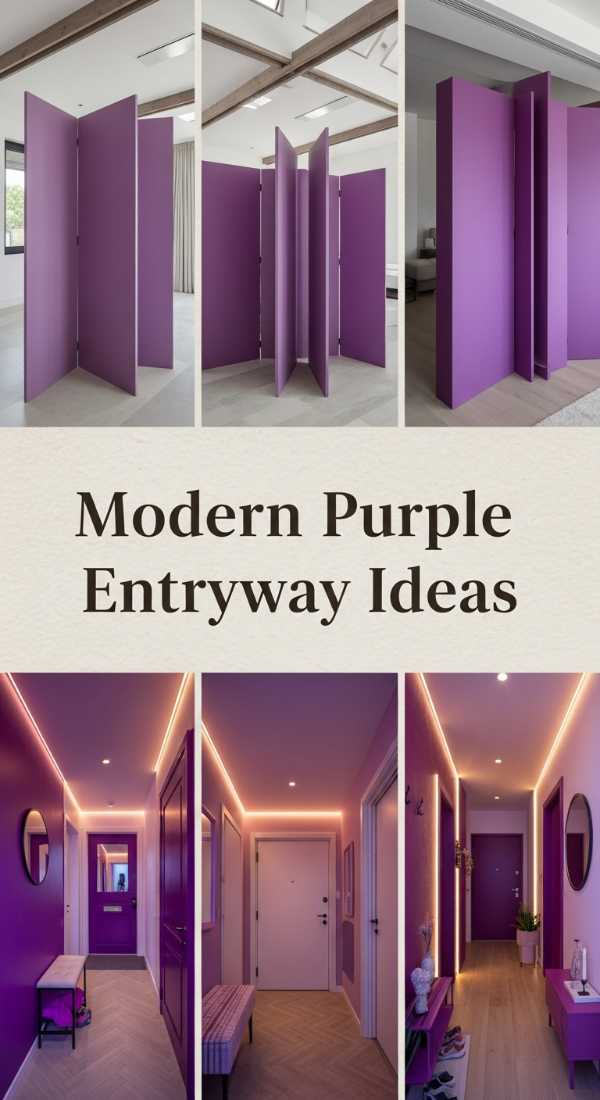 Modern Purple Entryway Ideas 69e64b7d9fb60