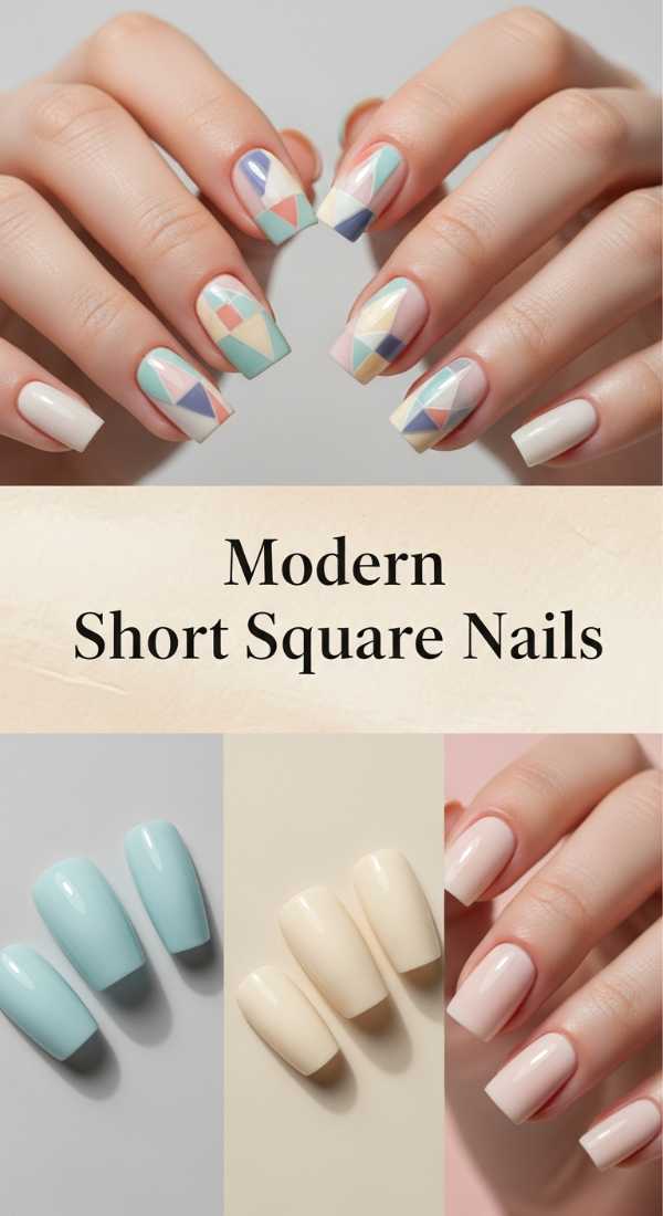 Modern Short Square Nails 69ecf7592caa3