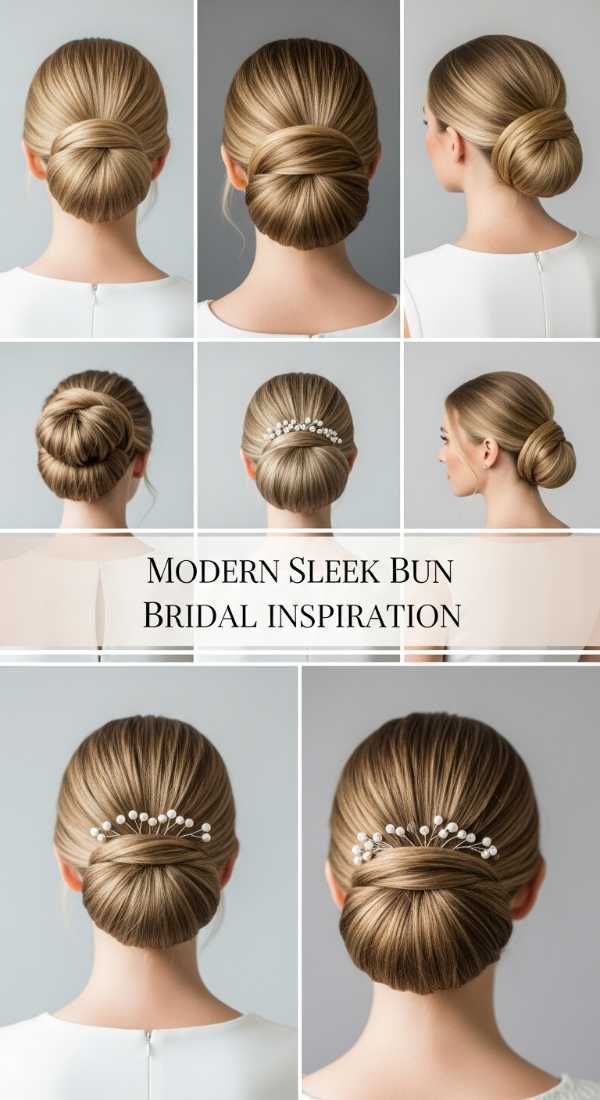 Modern Sleek Bun Bridal Inspiration 69e33a0de7158