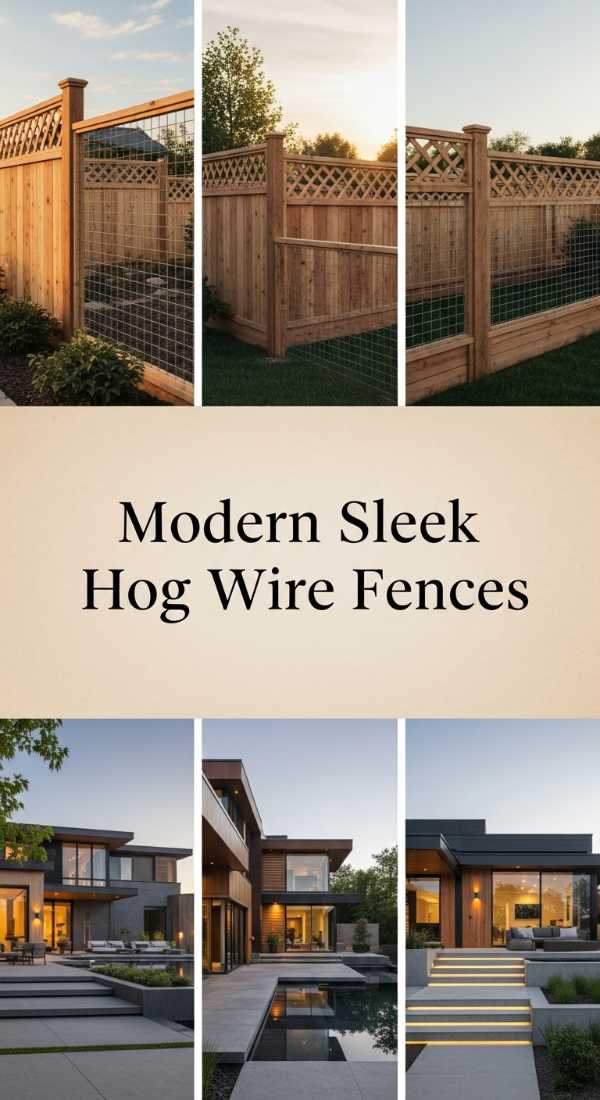Modern Sleek Hog Wire Fences 69e51e592cd24