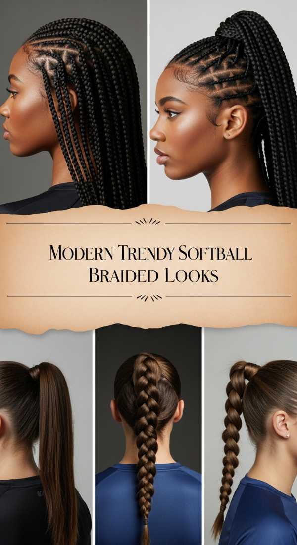 Modern Trendy Softball Braided Looks 69f33c9f1899f