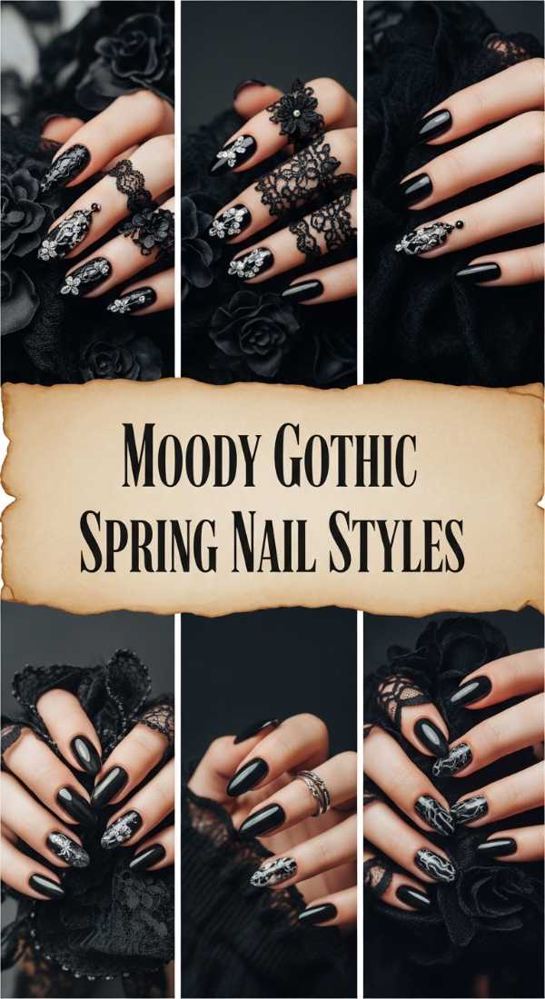 Moody Gothic Spring Nail Styles 69ee409a7f55e