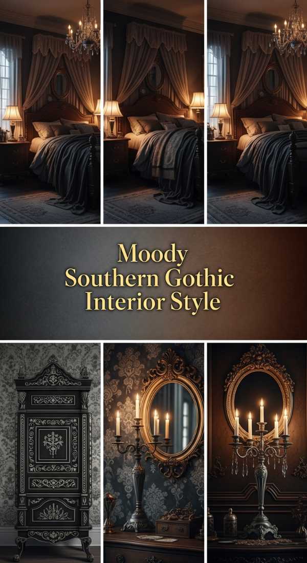 Moody Southern Gothic Interior Style 69ea60c39a05f