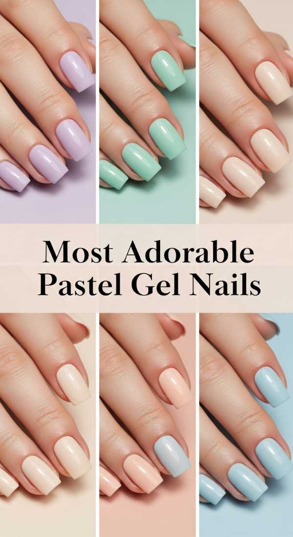 Most Adorable Pastel Gel Nails 69e5f3de722de