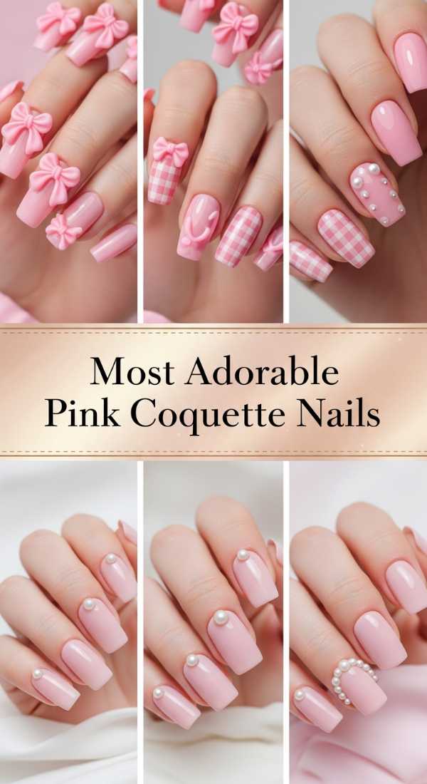 Most Adorable Pink Coquette Nails 69e350fbe6afb