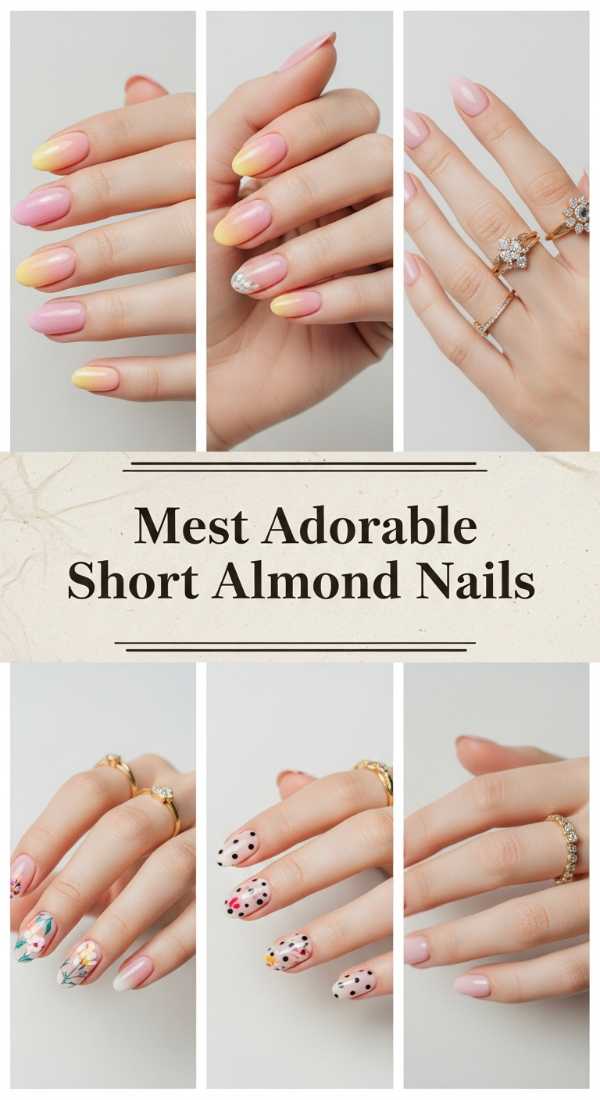 Most Adorable Short Almond Nails 69ee59250a553