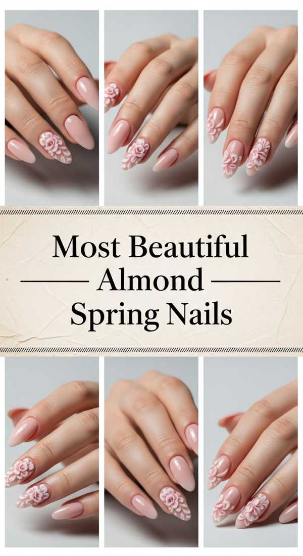 Most Beautiful Almond Spring Nails 69de4585e8676
