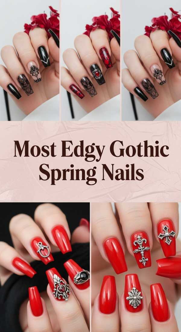 Most Edgy Gothic Spring Nails 69ee418d3749a