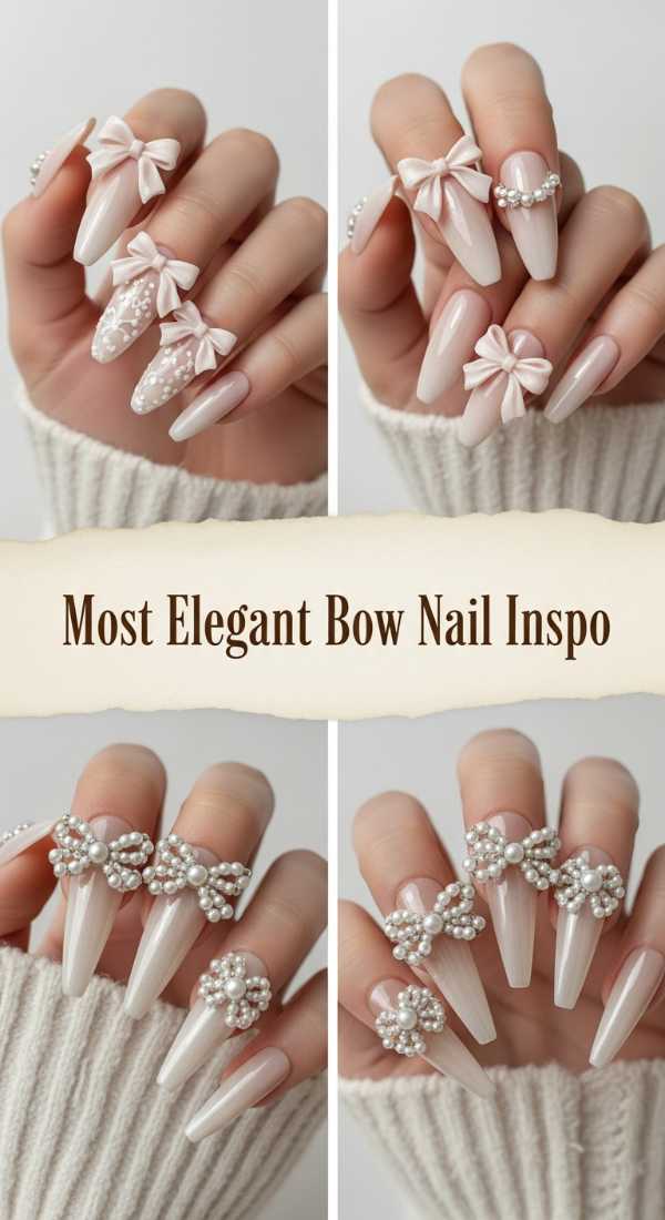 Most Elegant Bow Nail Inspo 69ee417e576b3