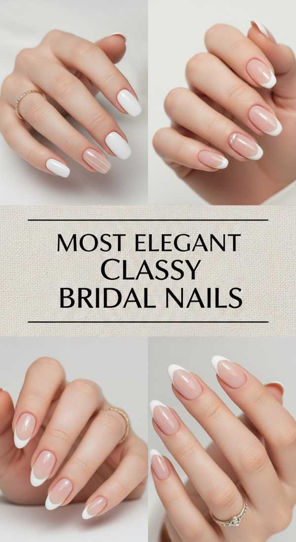 Most Elegant Classy Bridal Nails 69df1ba6201da
