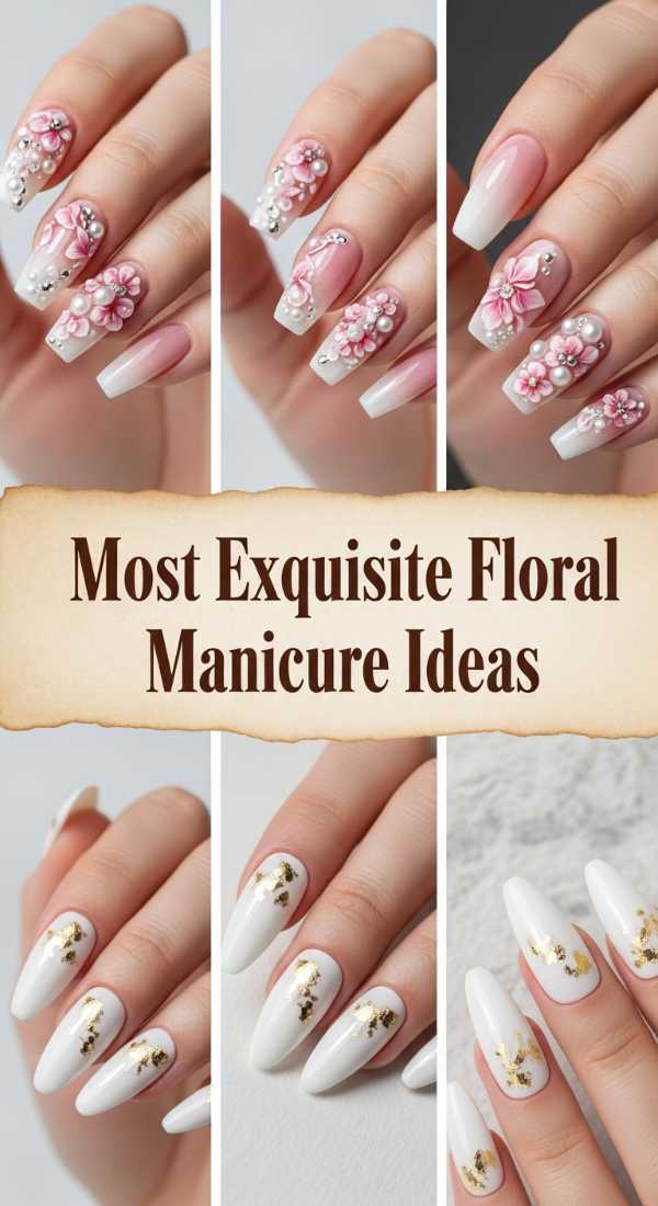 Most Exquisite Floral Manicure Ideas 69de70798833a
