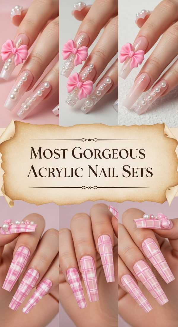Most Gorgeous Acrylic Nail Sets 69e350e9bcf3f