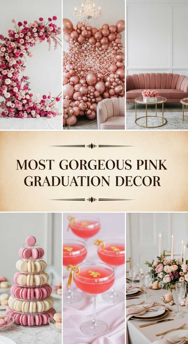 Most Gorgeous Pink Graduation Decor 69df234f8362f