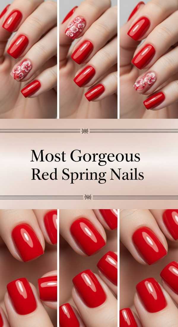 Most Gorgeous Red Spring Nails 69f32b8a071bd