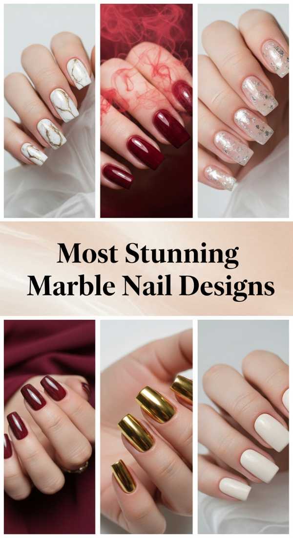 Most Stunning Marble Nail Designs 69ece59b63eee