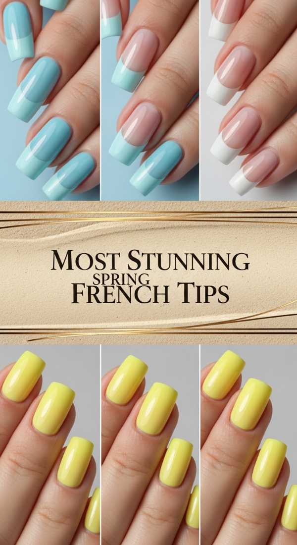 Most Stunning Spring French Tips 69f24933f1db5
