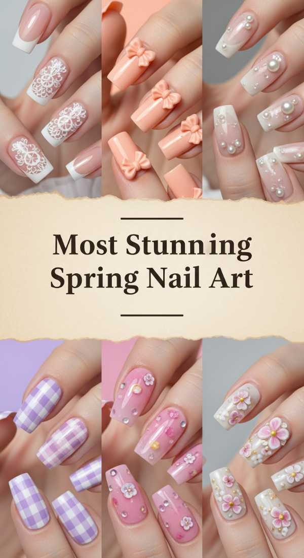 Most Stunning Spring Nail Art 69ecf7426c74e