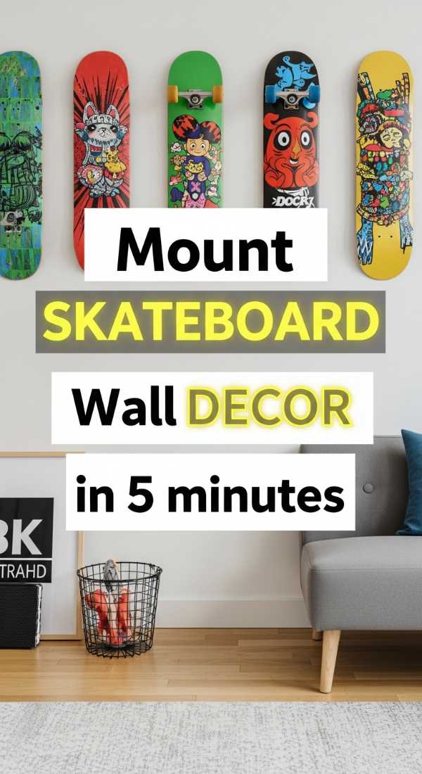 Mount Skateboard Wall Decor In 5 Minutes 69f1b1e3ca9fa