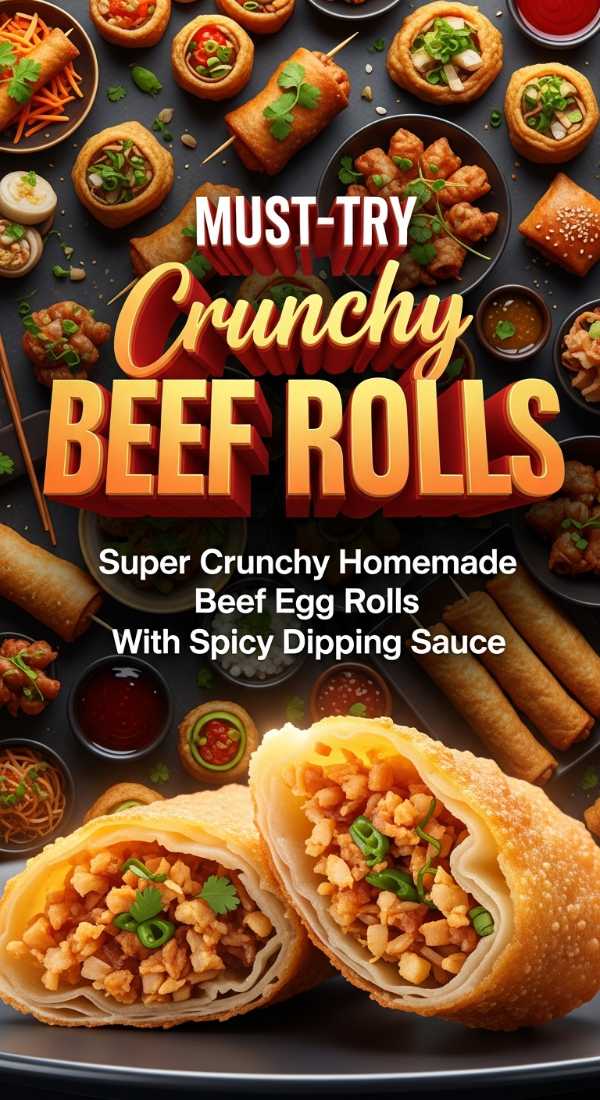 Must Try Crunchy Homemade Beef Egg Rolls
