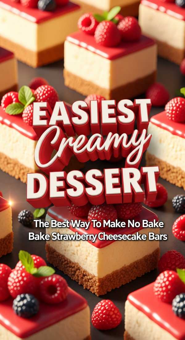 No Bake Strawberry Cheesecake Bars 69ec8d503cb64