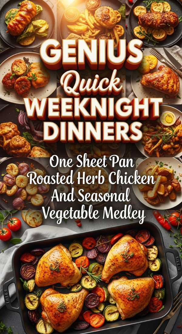 One Sheet Pan Roasted Herb Chicken And Seasonal Vegetable Medley 69e707d4e6126