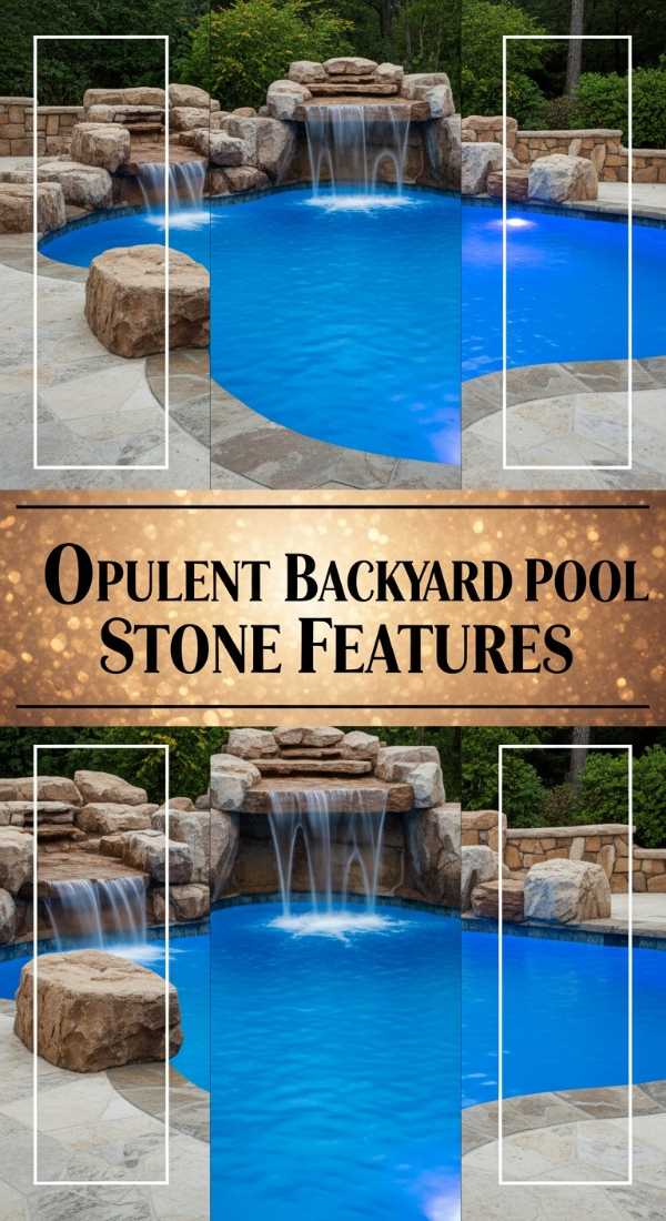 Opulent Backyard Pool Stone Features 69df43e590abf