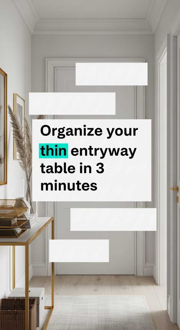 Organize Your Thin Entryway Table In 3 Minutes 69f1b1dd870d5
