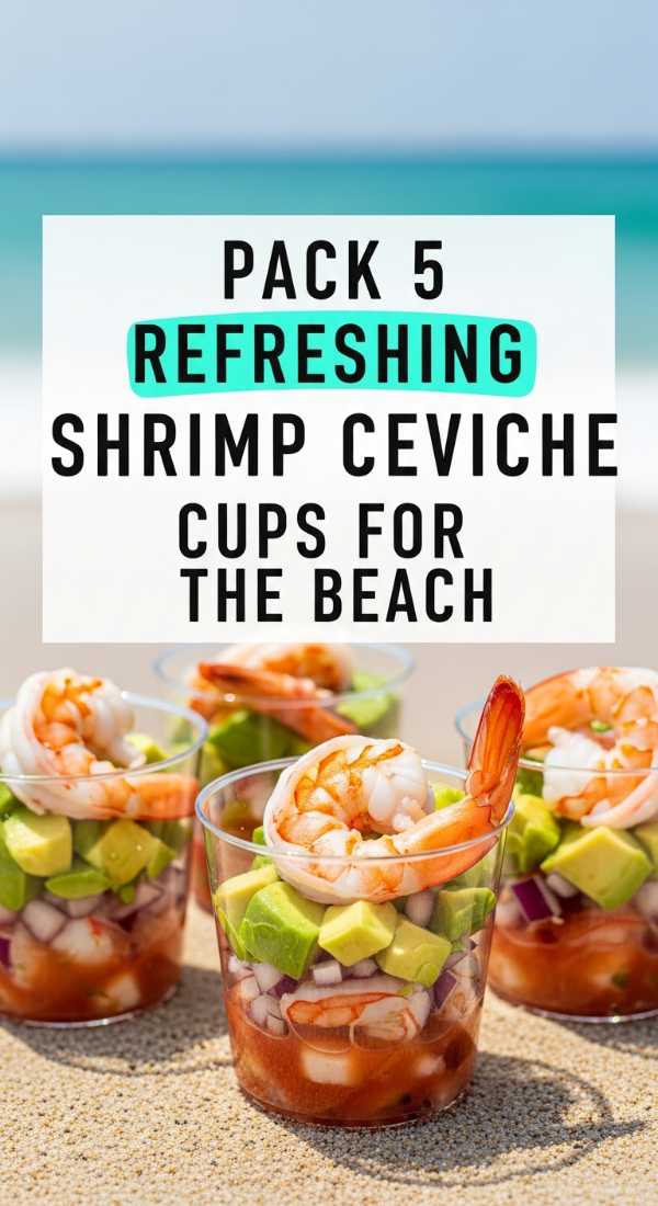 Pack 5 Refreshing Shrimp Ceviche Cups For The Beach 69ec6f22c3146