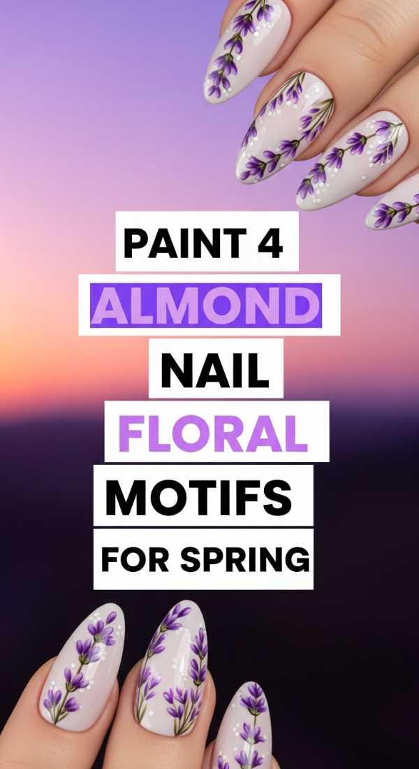 Paint 4 Almond Nail Floral Motifs For Spring 69ed0bc31a77f