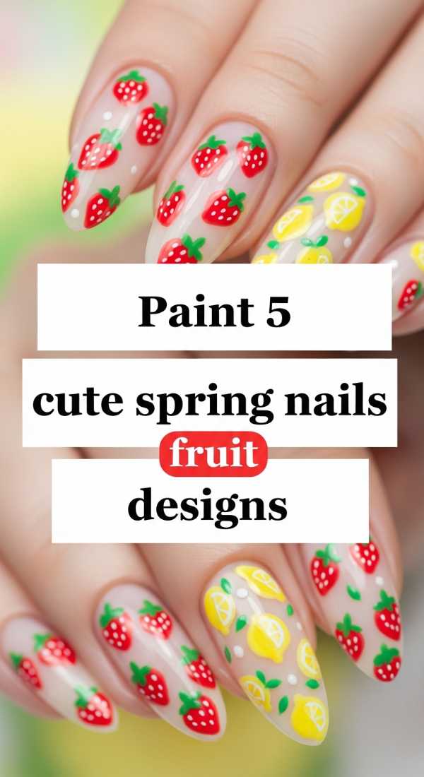 Paint 5 Cute Spring Nails Fruit Designs 69ed0baab96f3