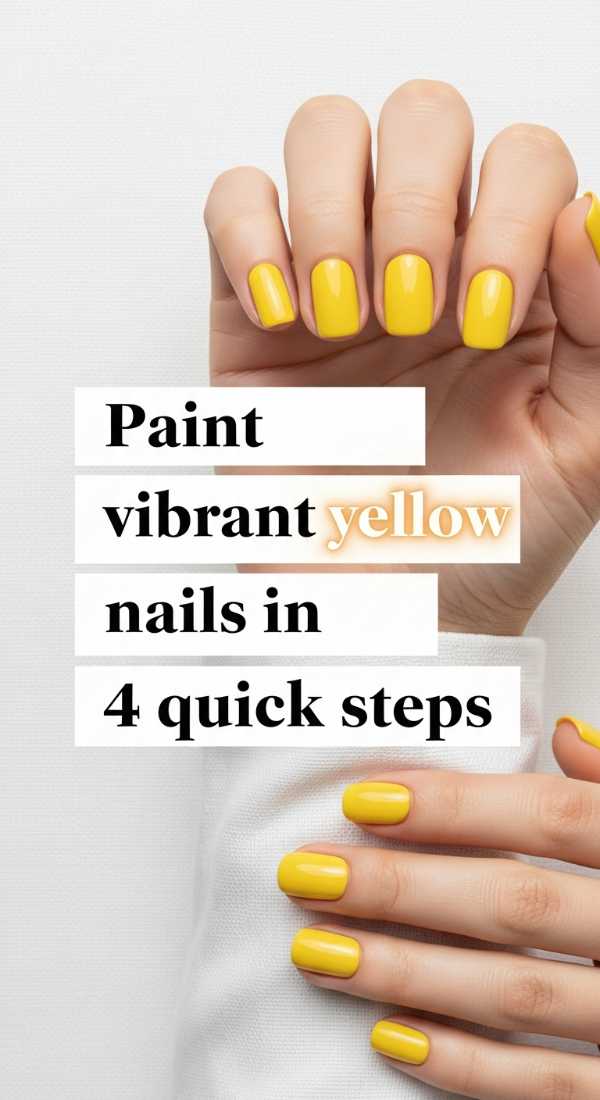 Paint Vibrant Yellow Nails In 4 Quick Steps 69e3c1d410cc4