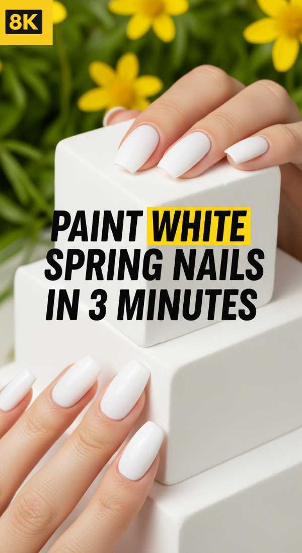 Paint White Spring Nails In 3 Minutes 69e3c1ced35b4