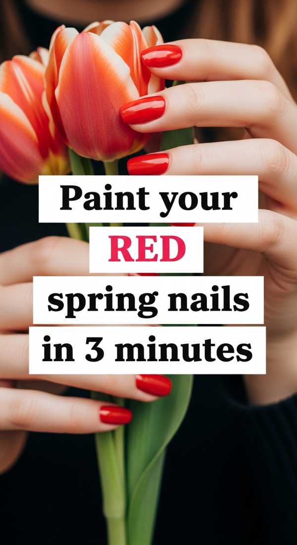 Paint Your Red Spring Nails In 3 Minutes 69ea69a369c6f