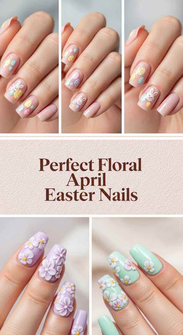 Perfect Floral April Easter Nails