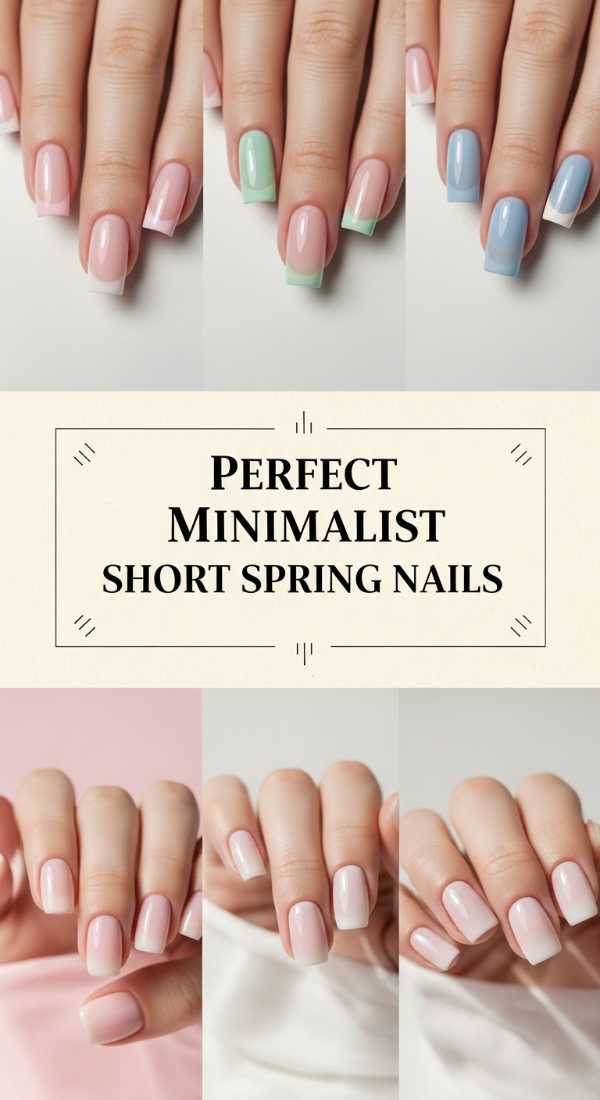 Perfect Minimalist Short Spring Nails 69de457bc6724