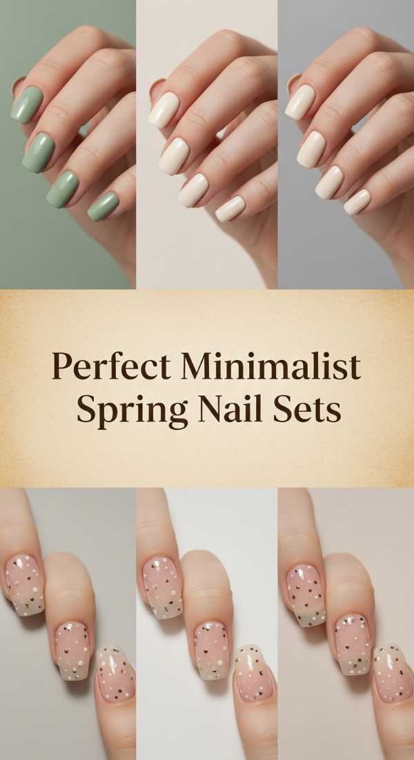 Perfect Minimalist Spring Nail Sets 69ecf74e81ddd