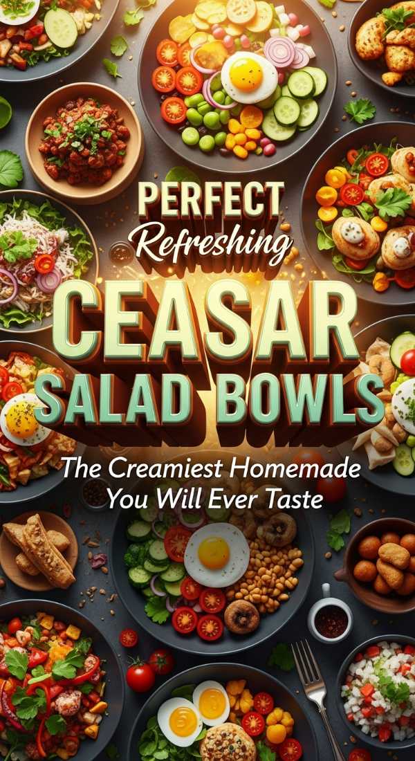Perfect Refreshing Ceasar Salad Bowls With Creamy Dressing 69e9b9de50e10