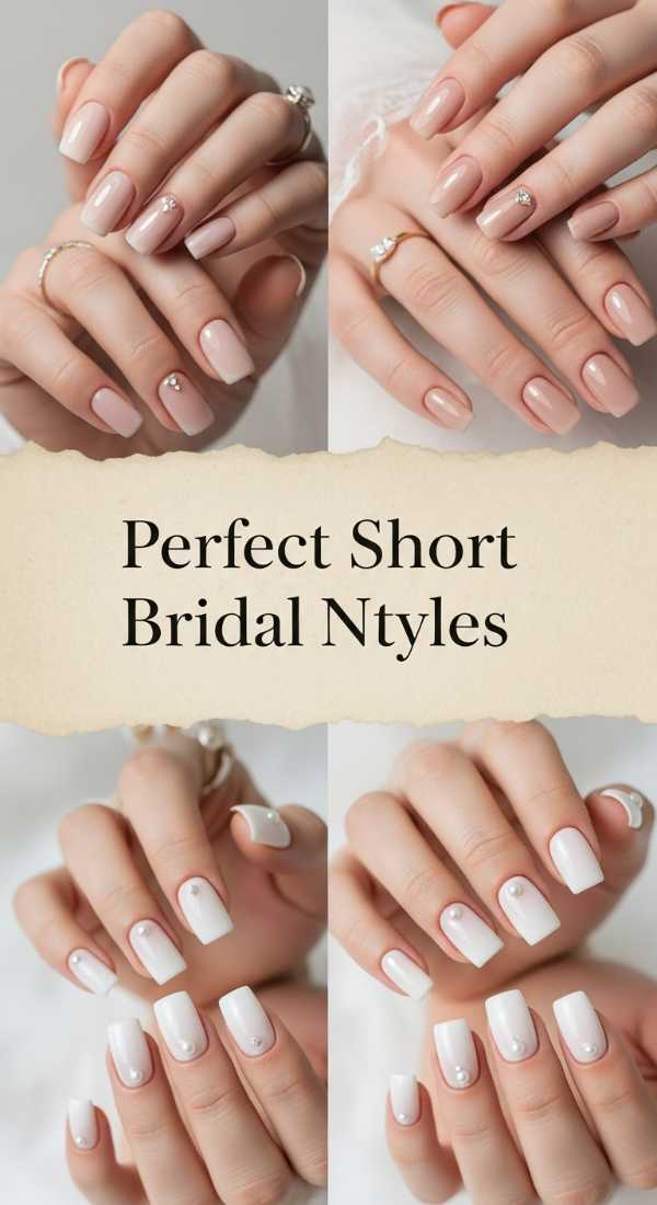Perfect Short Bridal Nail Styles 69df1ba67e475